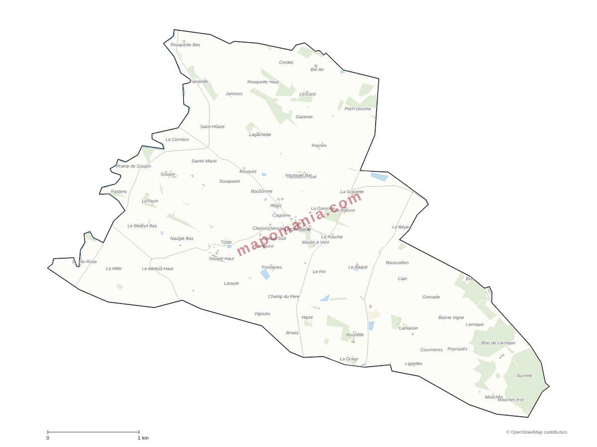 Carte de Lachapelle à personnaliser