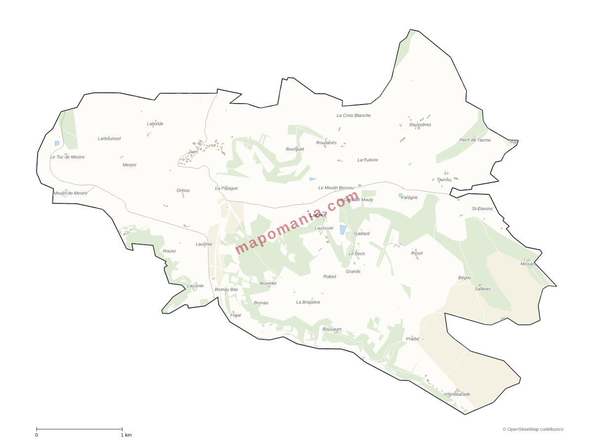 Carte de Lacour à personnaliser