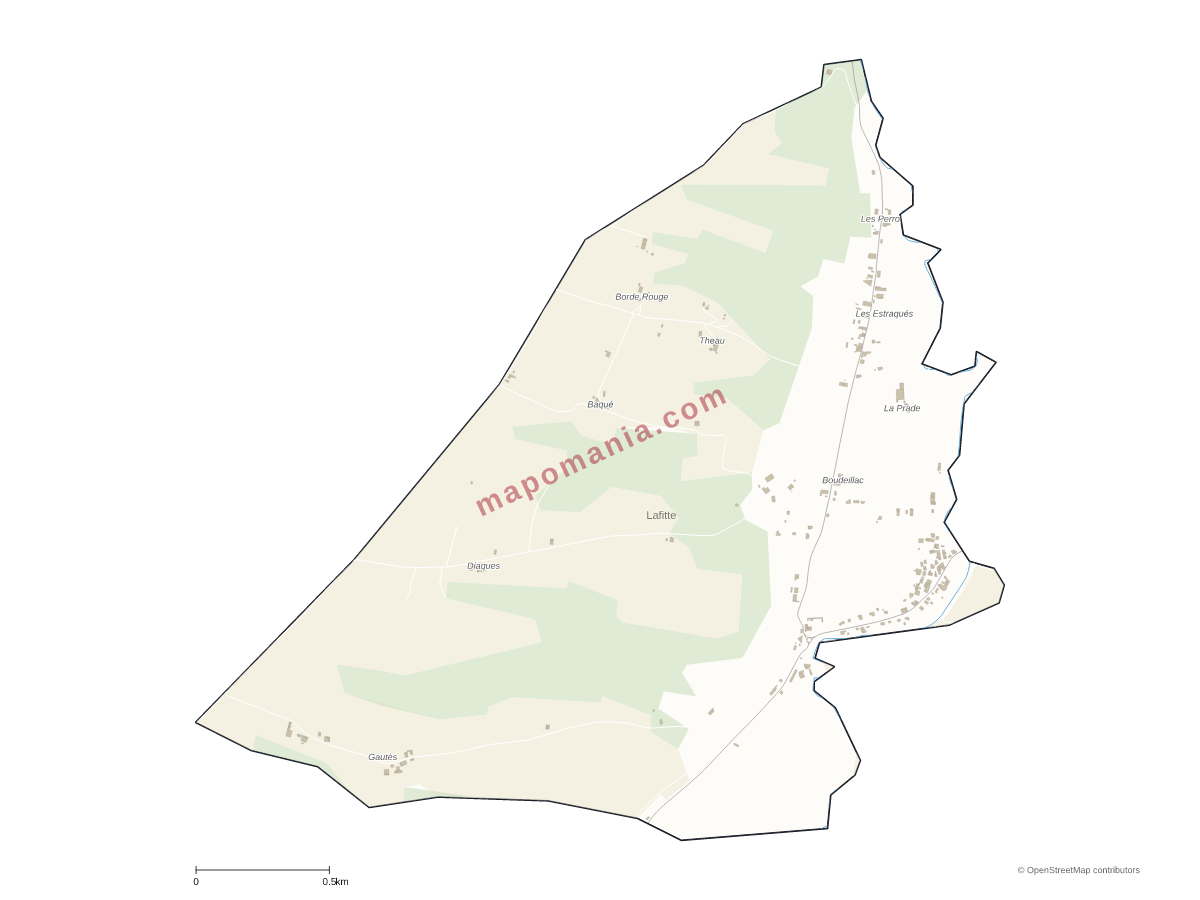 Carte de Lafitte à personnaliser