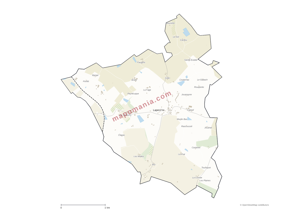 Carte de Lapenche à personnaliser