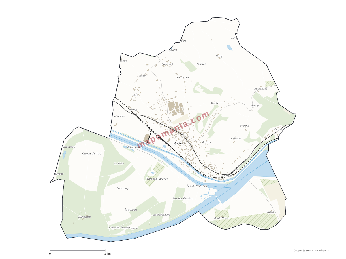 Carte de Malause à personnaliser