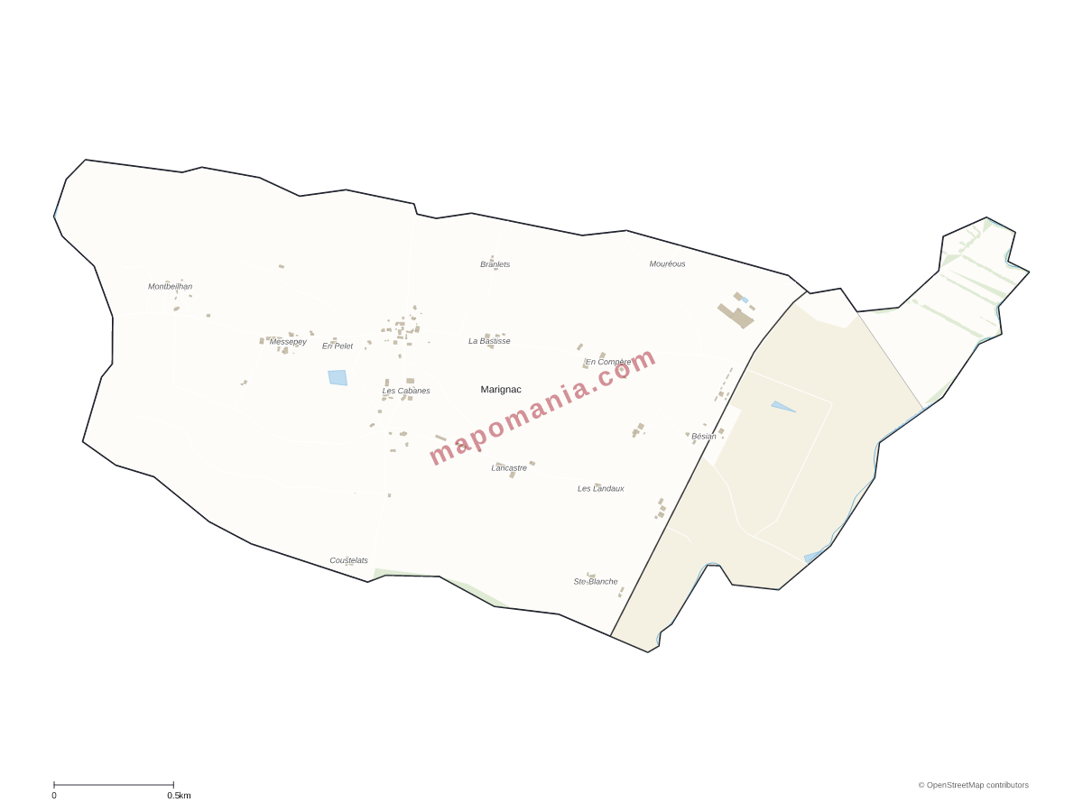 Carte de Marignac à personnaliser