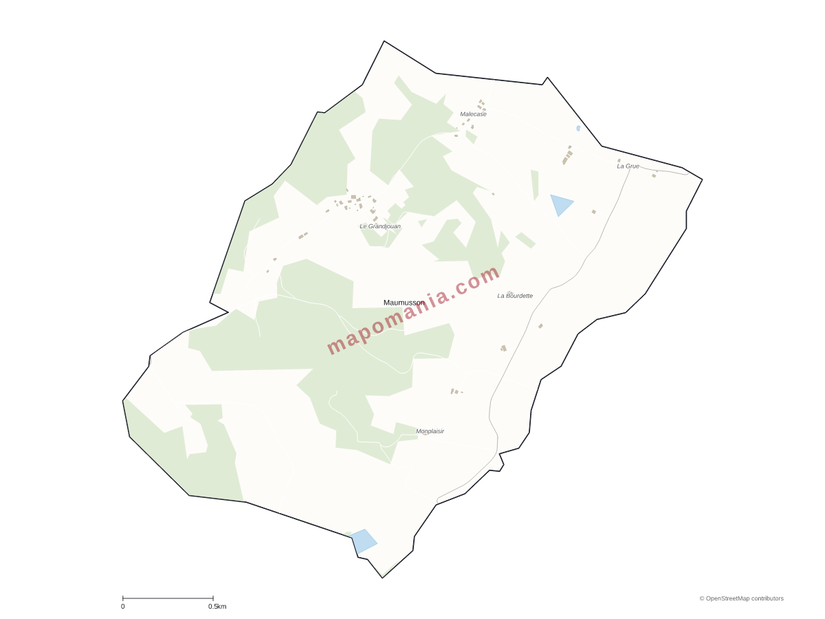 Carte de Maumusson à personnaliser