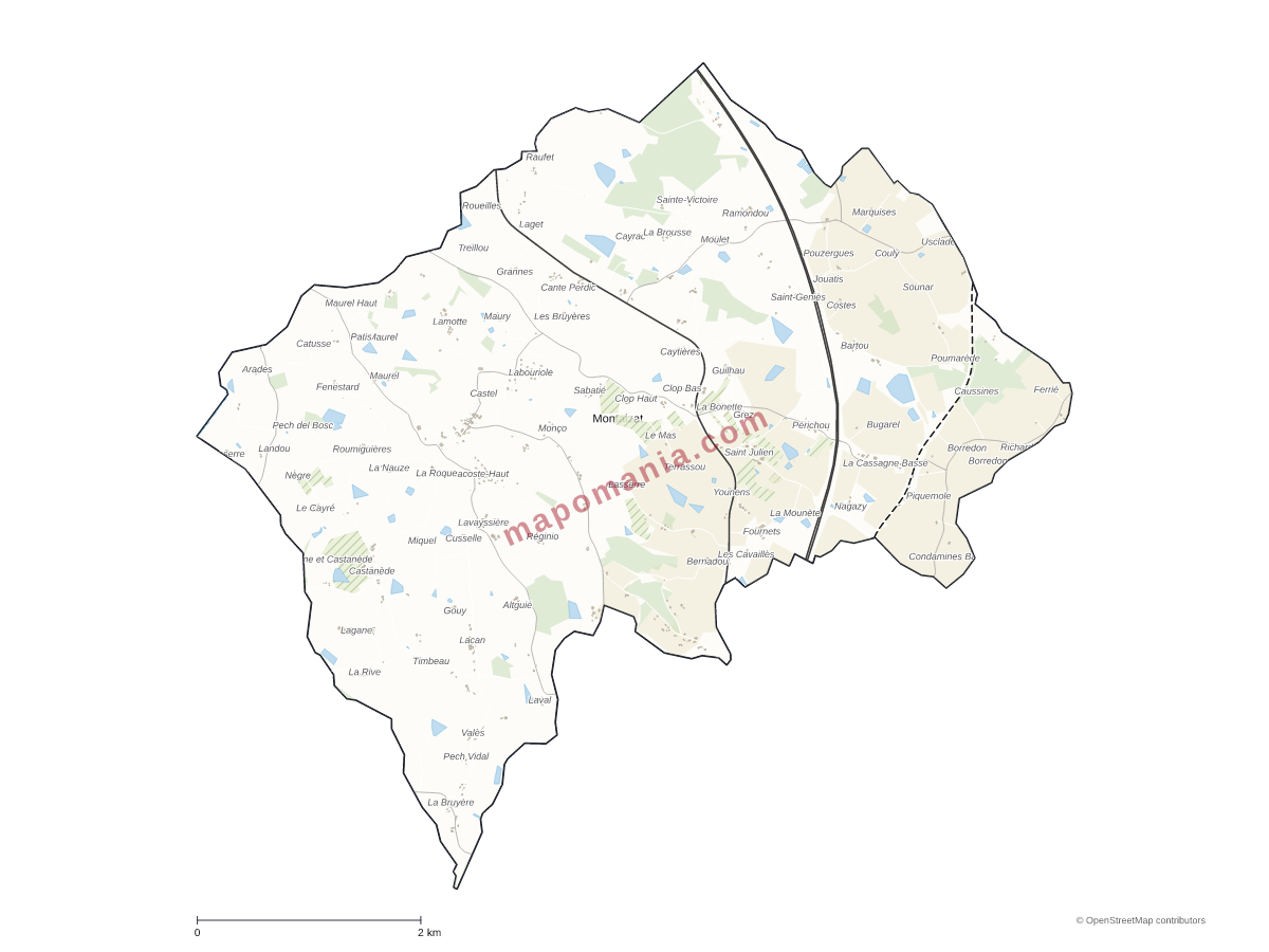 Carte de Montalzat à personnaliser