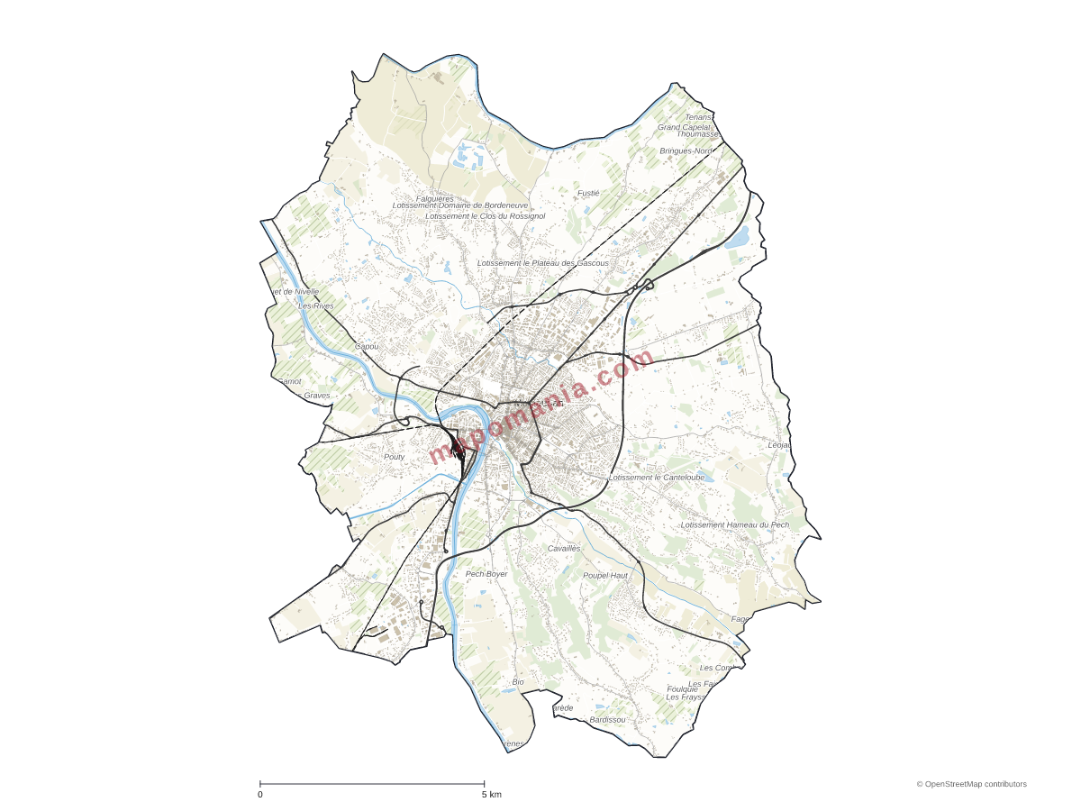 Carte de Montauban à personnaliser