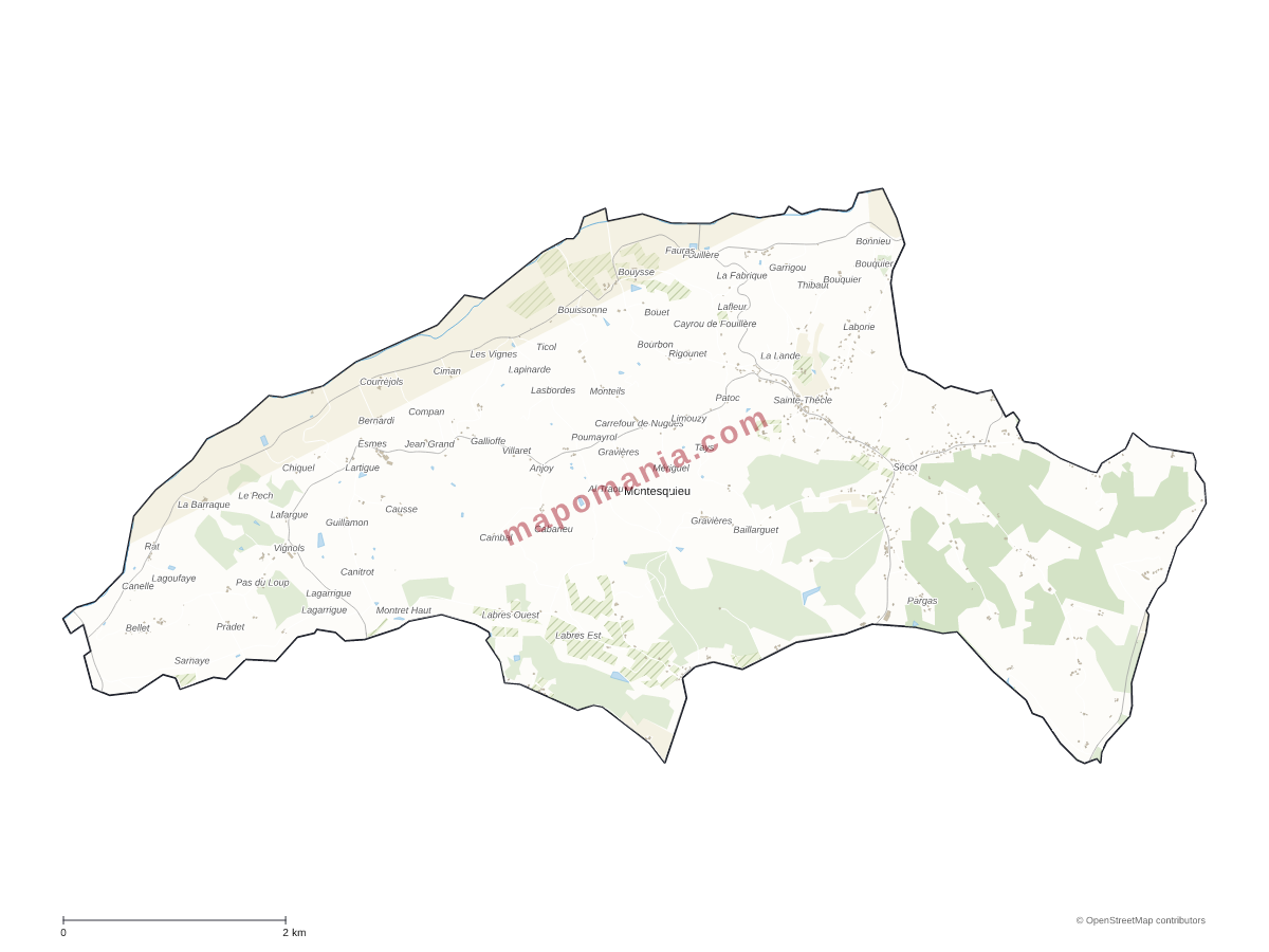 Carte de Montesquieu à personnaliser