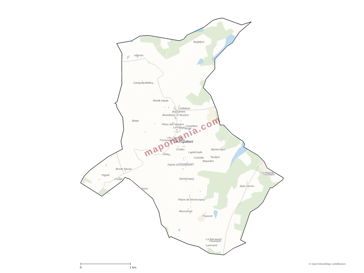 Carte de Montgaillard à personnaliser