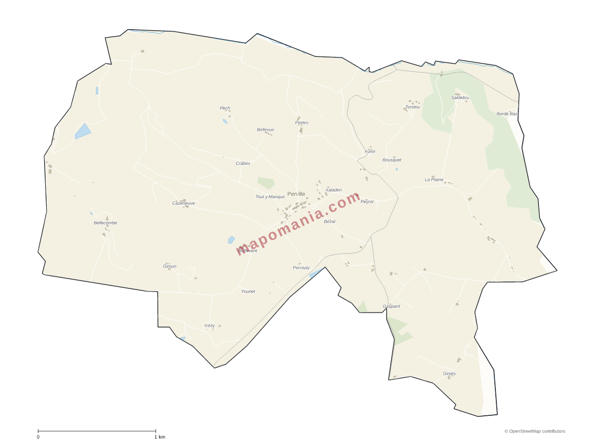 Carte de Perville à personnaliser