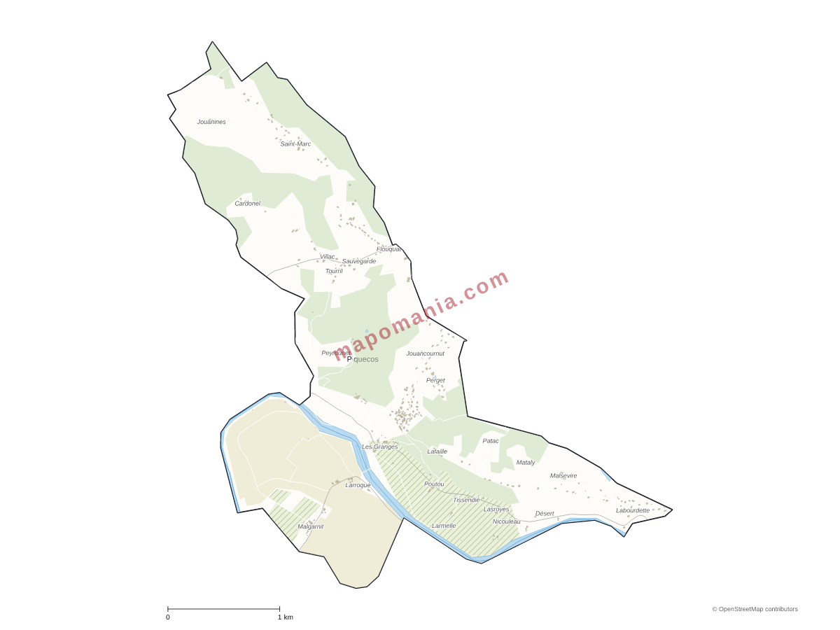 Carte de Piquecos à personnaliser