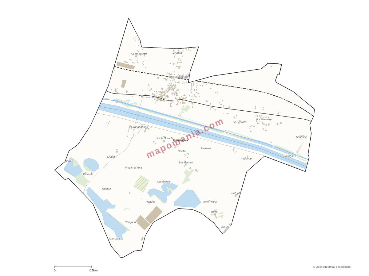 Carte de Pommevic à personnaliser