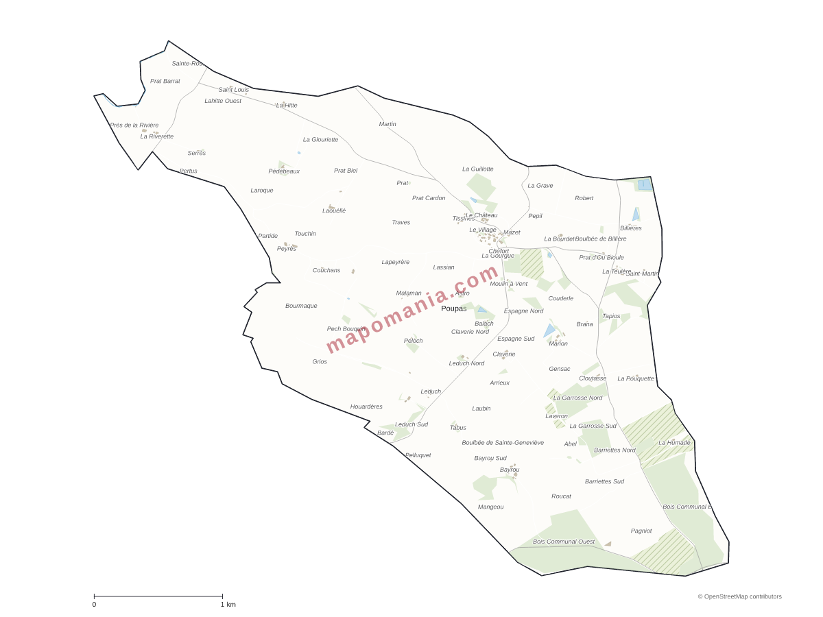 Carte de Poupas à personnaliser