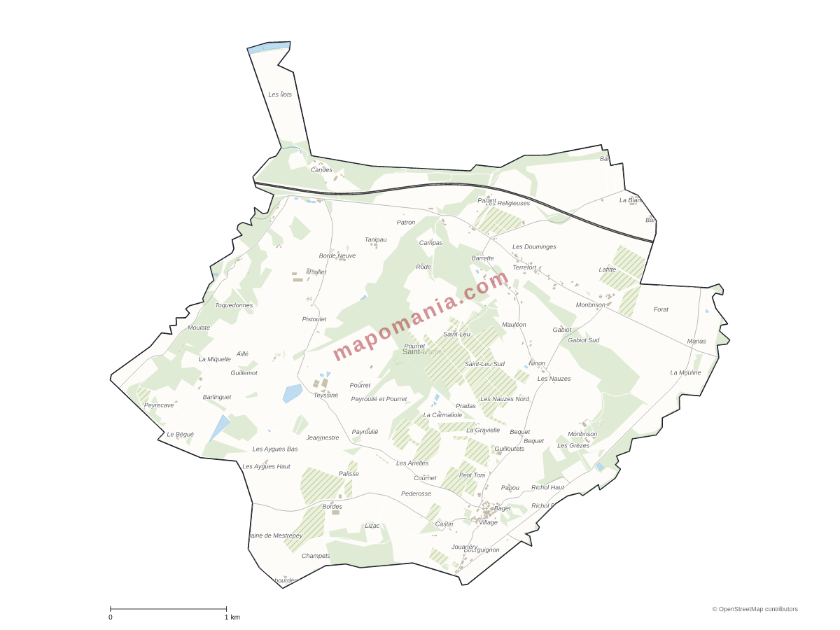 Carte de Saint-Michel à personnaliser