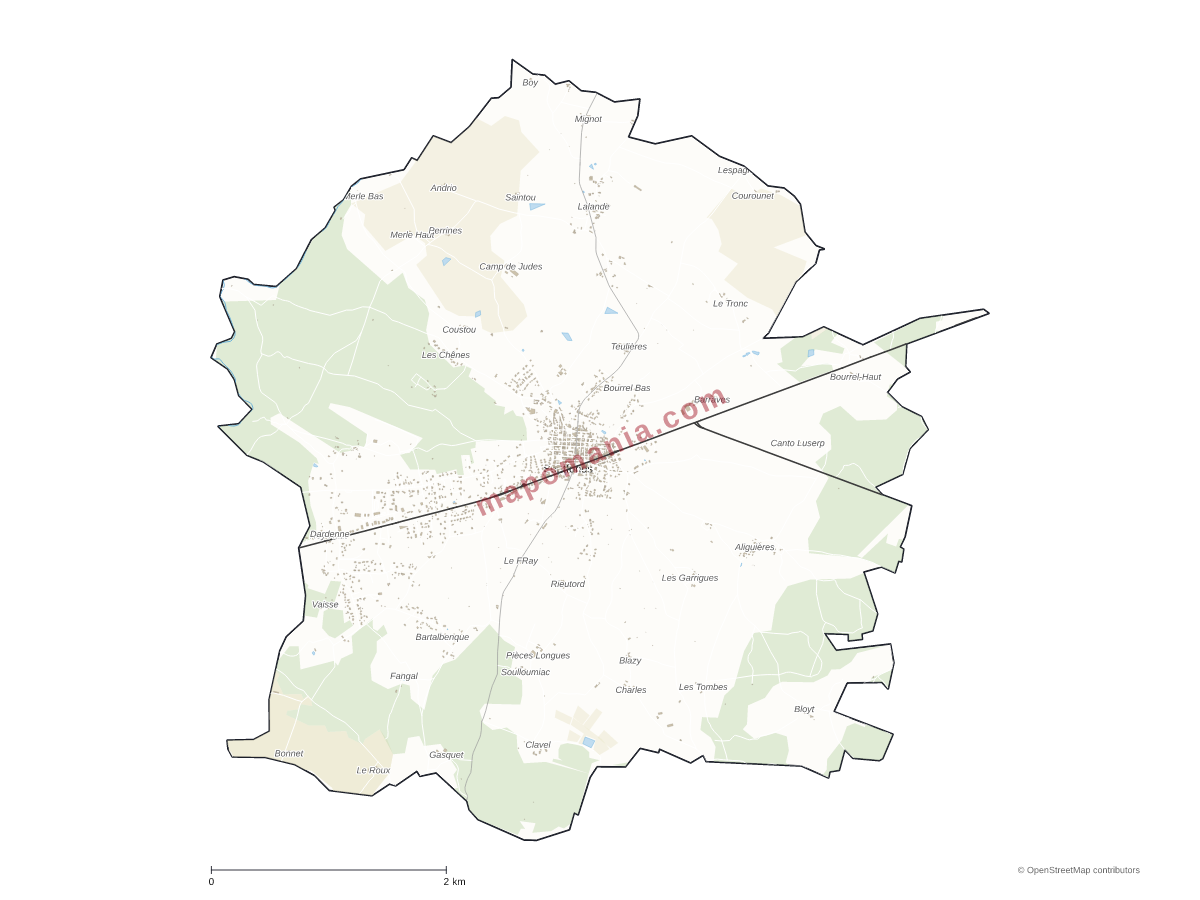 Carte de Septfonds à personnaliser