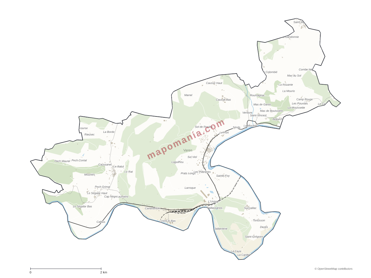 Carte de Varen à personnaliser
