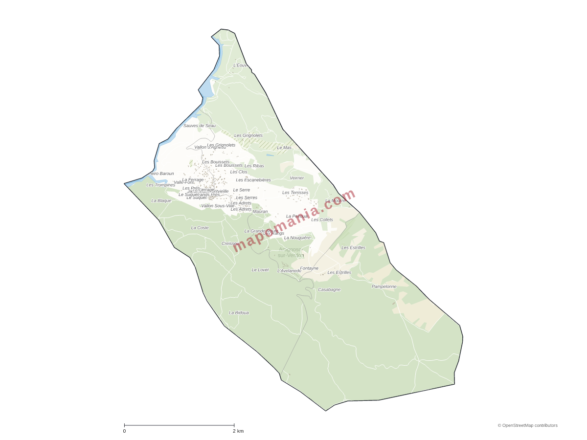 Carte de Artignosc-sur-Verdon à personnaliser