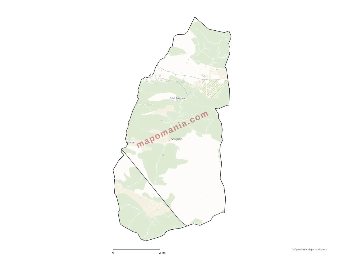 Carte de Artigues à personnaliser