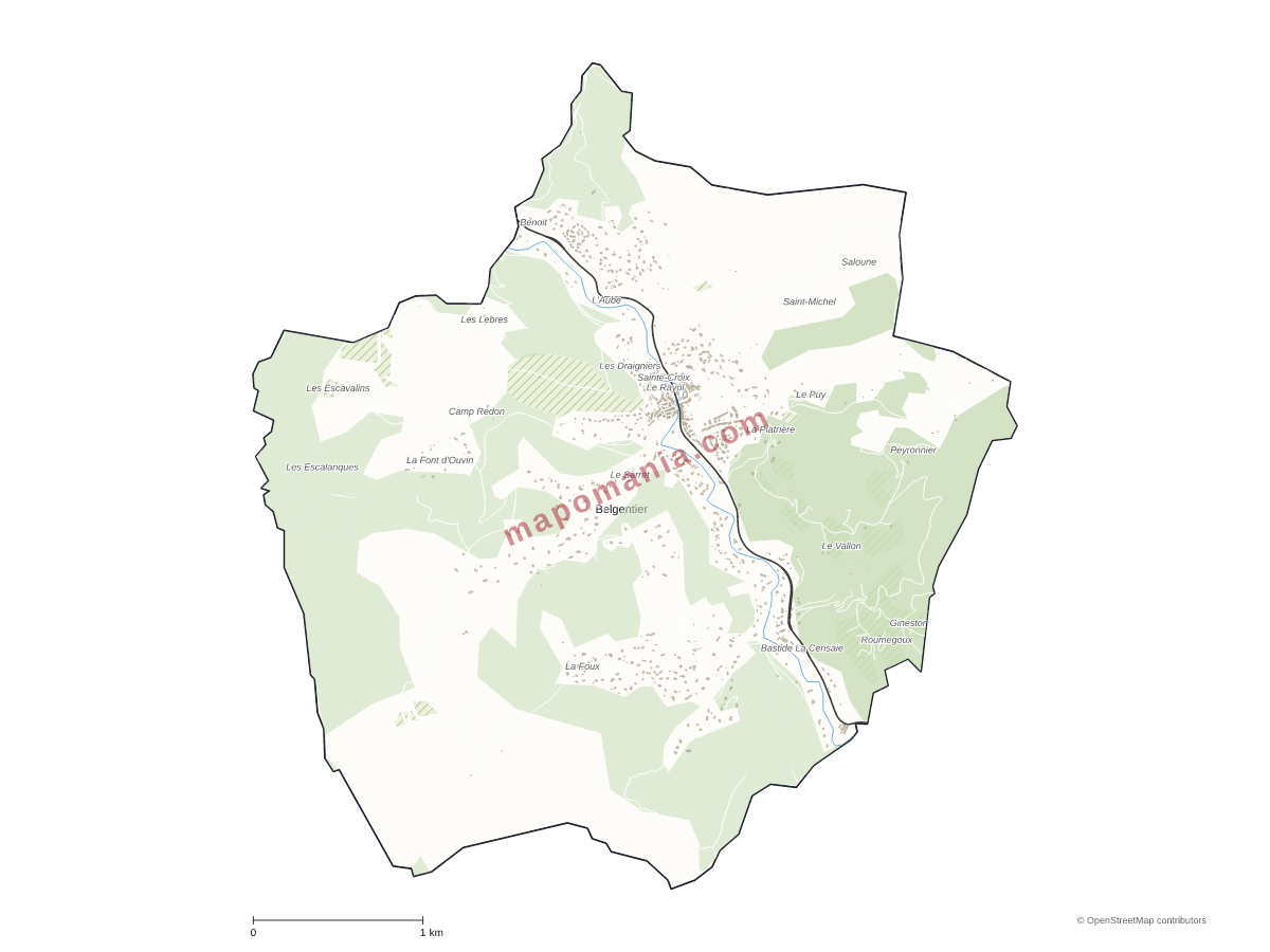 Carte de Belgentier à personnaliser
