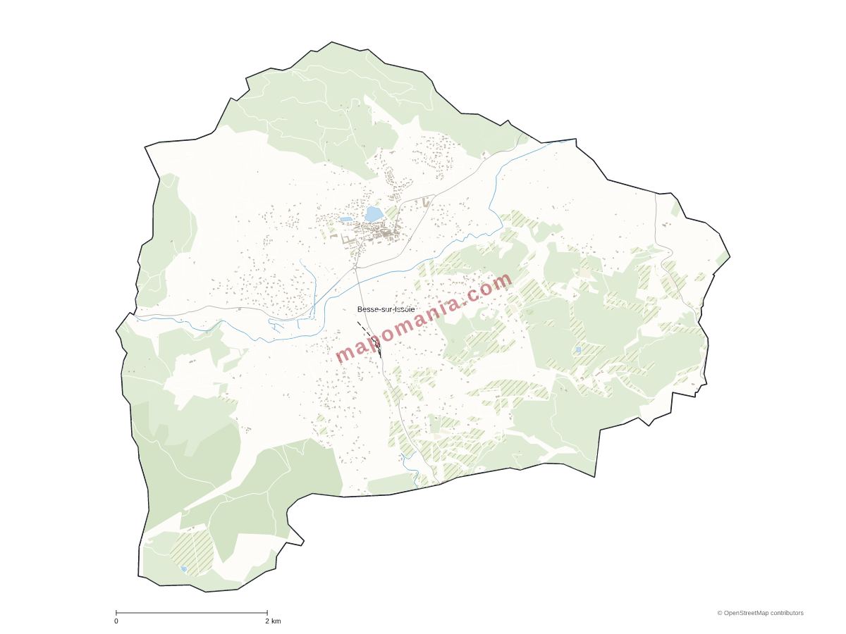Carte de Besse-sur-Issole à personnaliser
