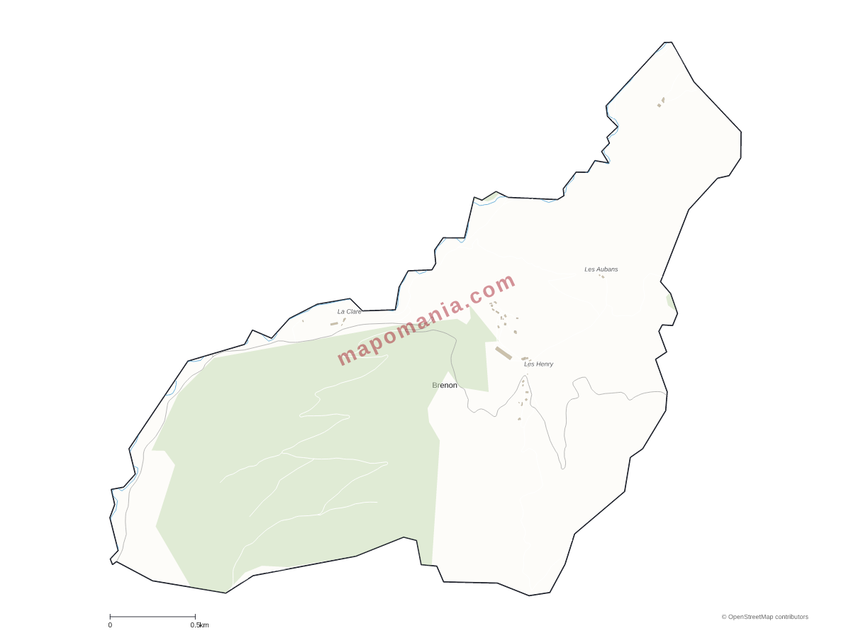 Carte de Brenon à personnaliser