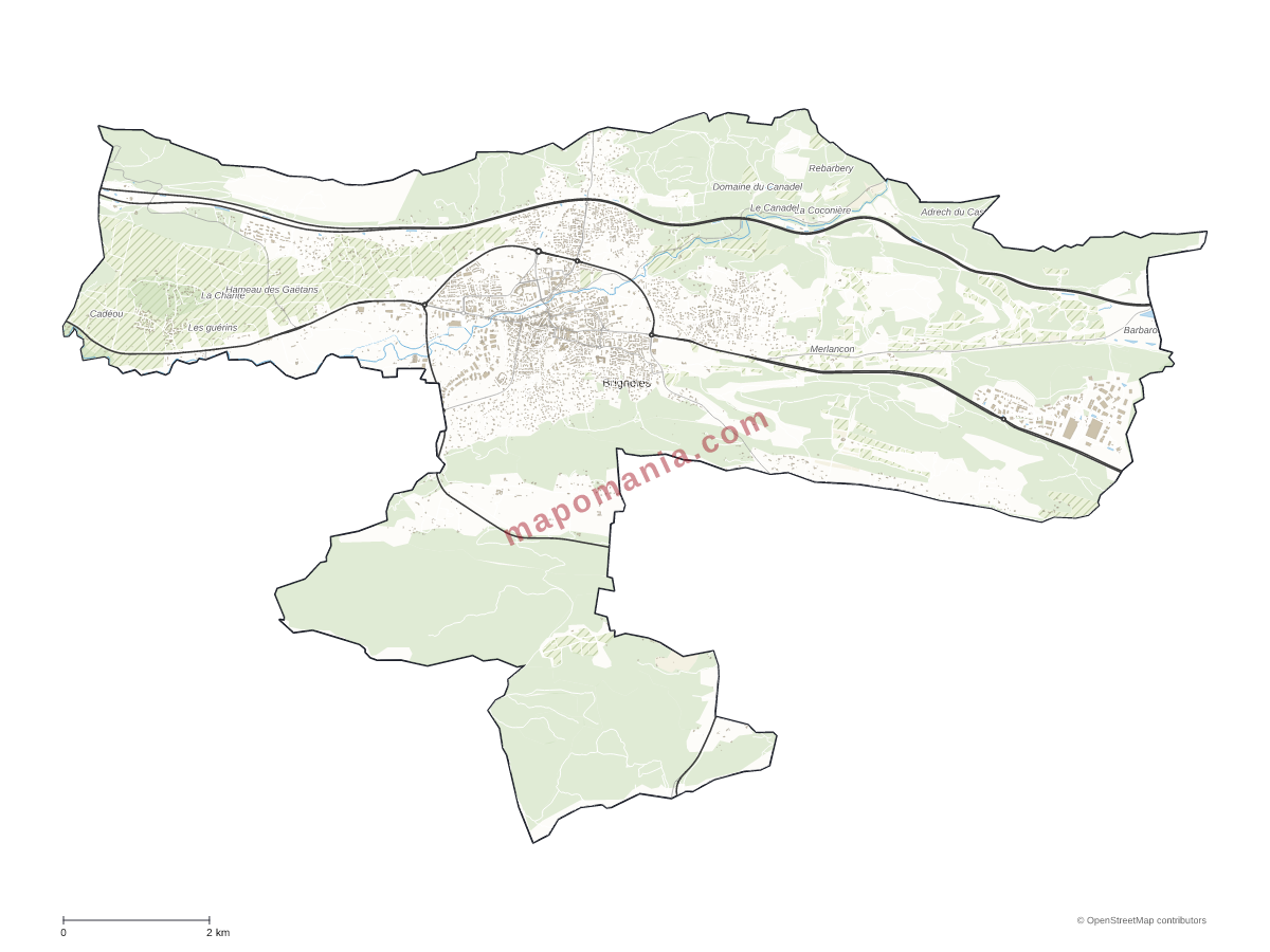 Carte de Brignoles à personnaliser