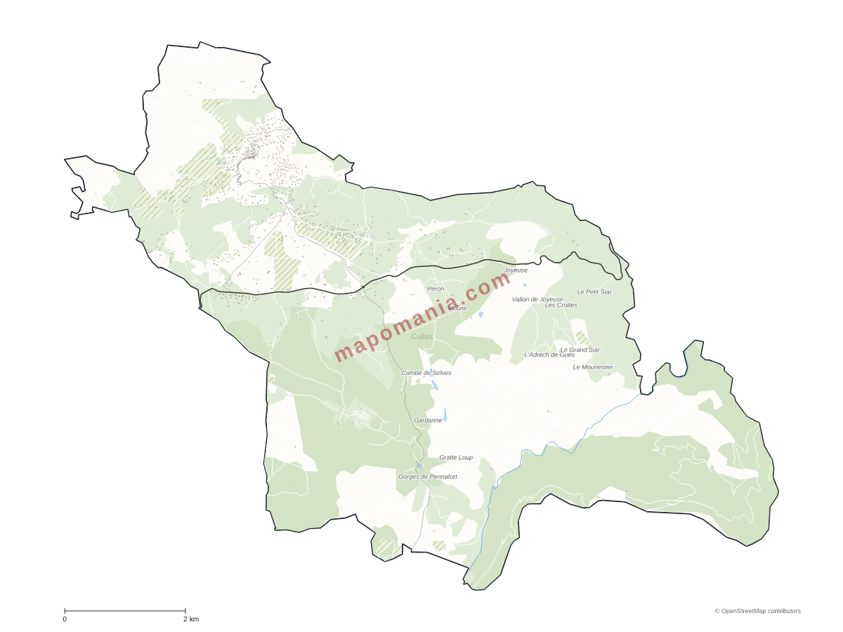 Carte de Callas à personnaliser