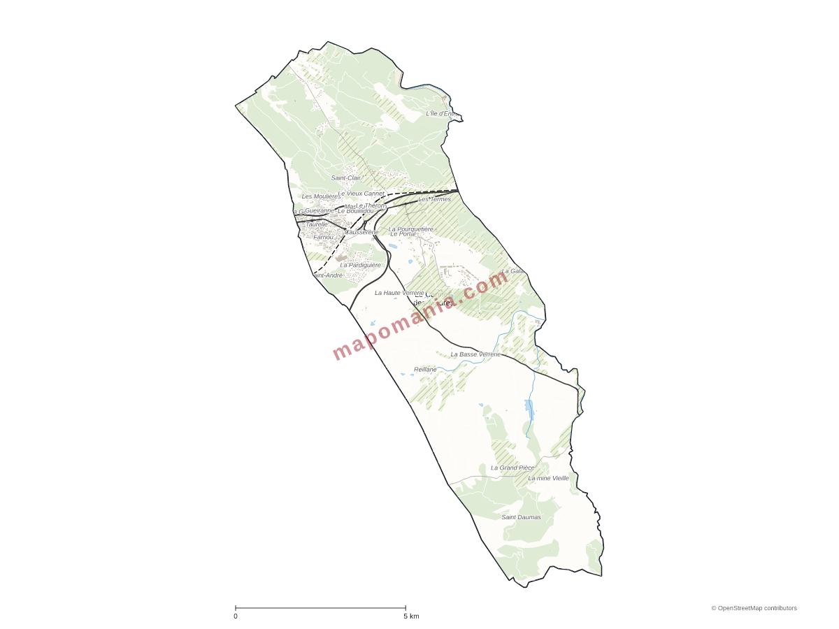 Carte de Le Cannet-des-Maures à personnaliser