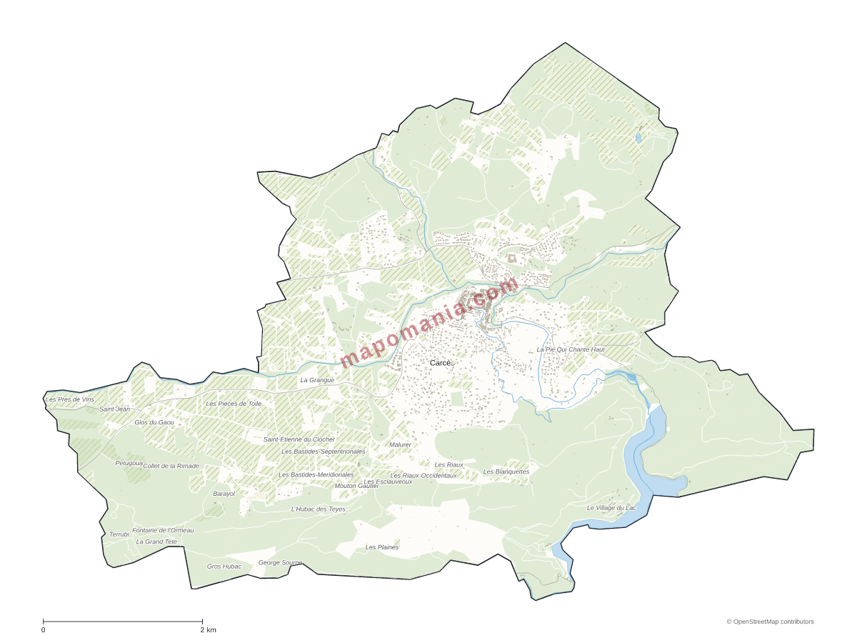 Carte de Carcès à personnaliser