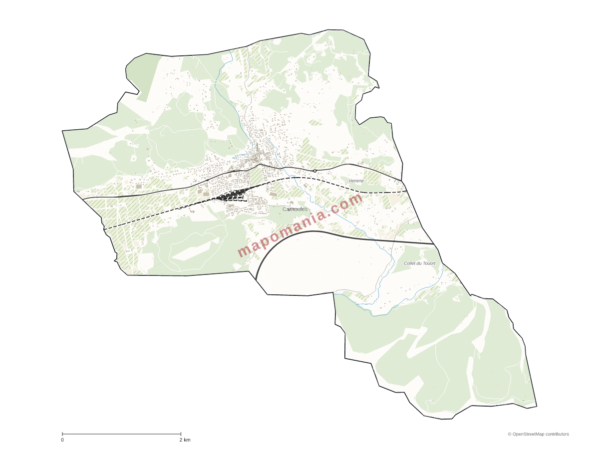 Carte de Carnoules à personnaliser