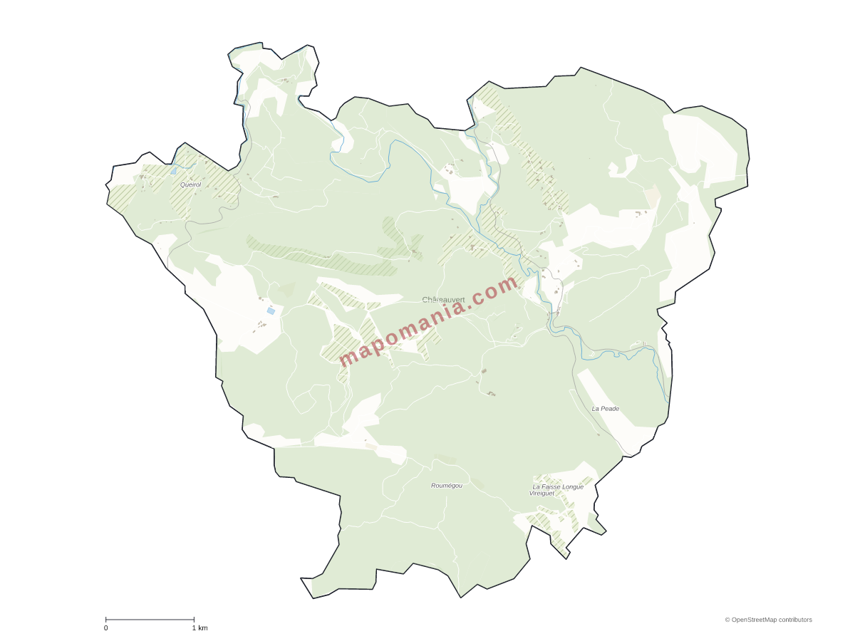 Carte de Châteauvert à personnaliser