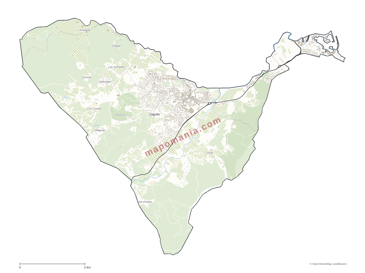 Carte de Cogolin à personnaliser
