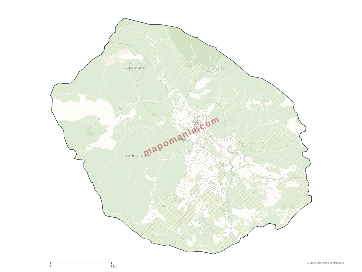 Carte de Cotignac à personnaliser