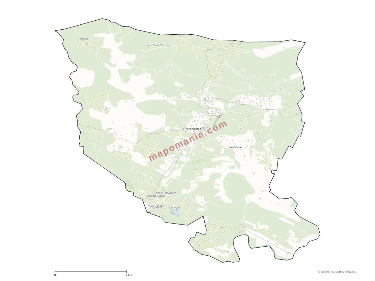 Carte de Entrecasteaux à personnaliser