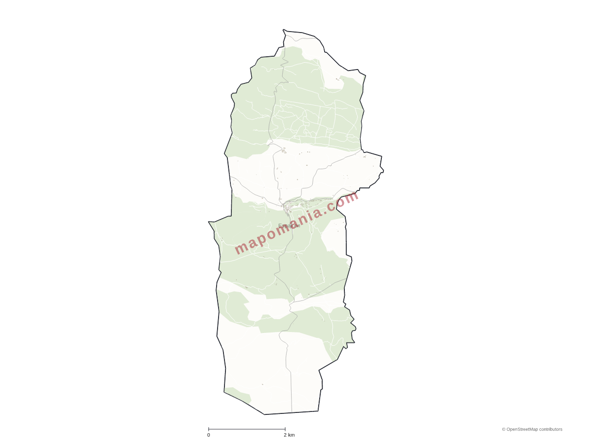 Carte de Esparron-de-Pallières à personnaliser