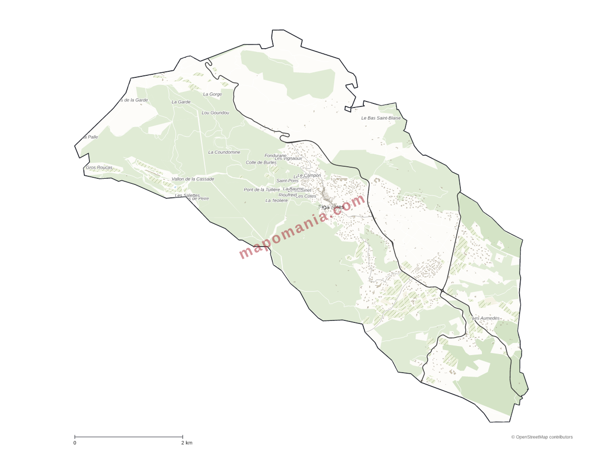 Carte de Figanières à personnaliser