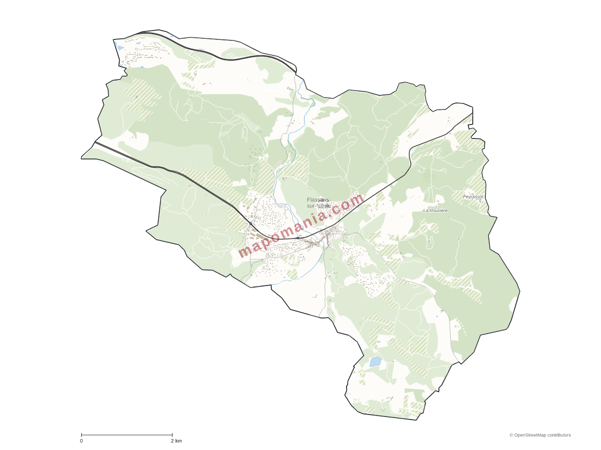 Carte de Flassans-sur-Issole à personnaliser