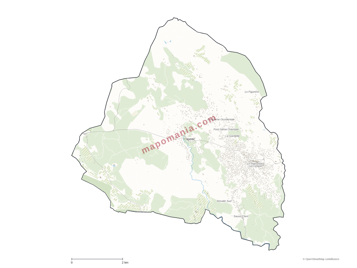 Carte de Flayosc à personnaliser