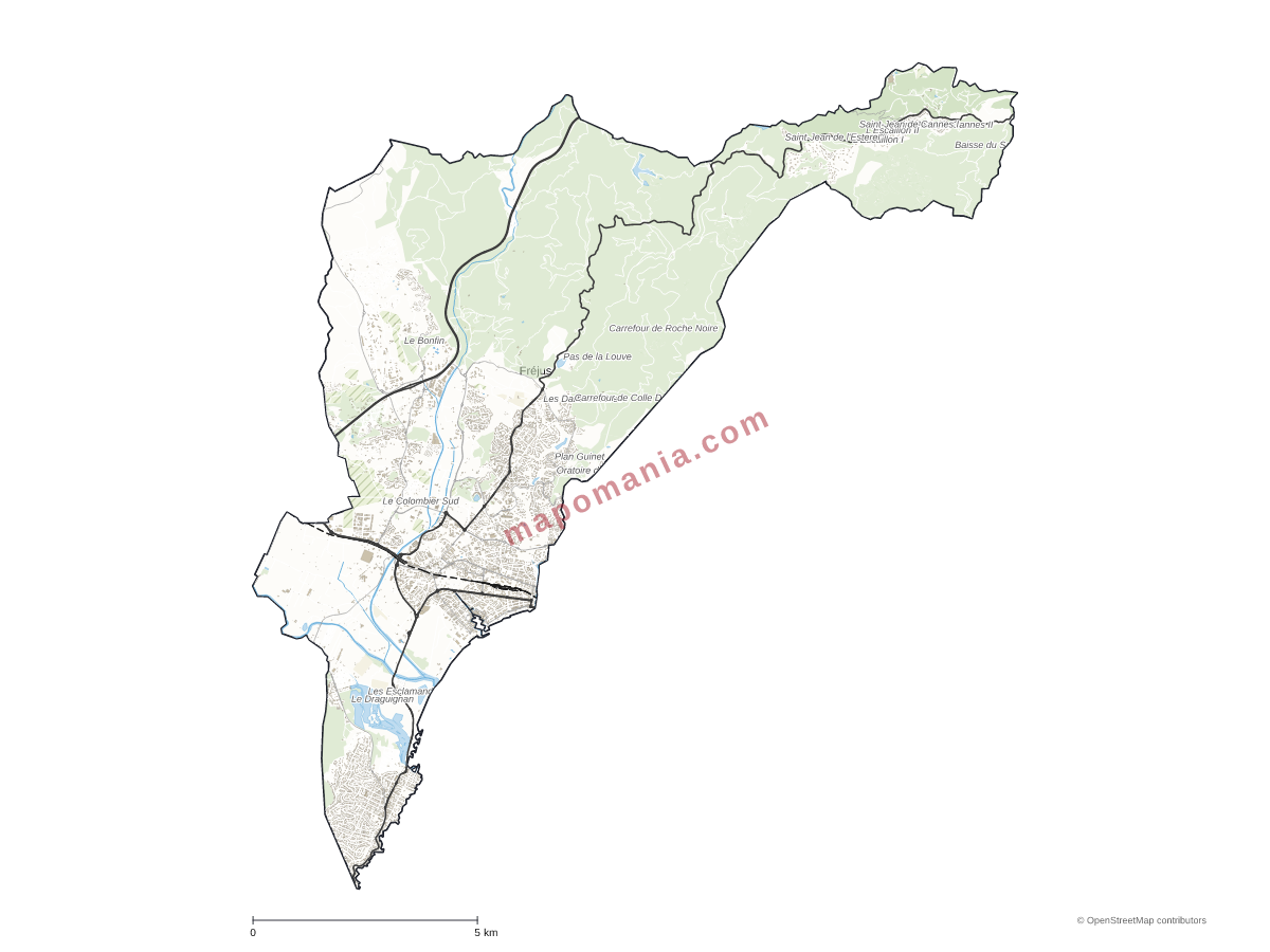 Carte de Fréjus à personnaliser