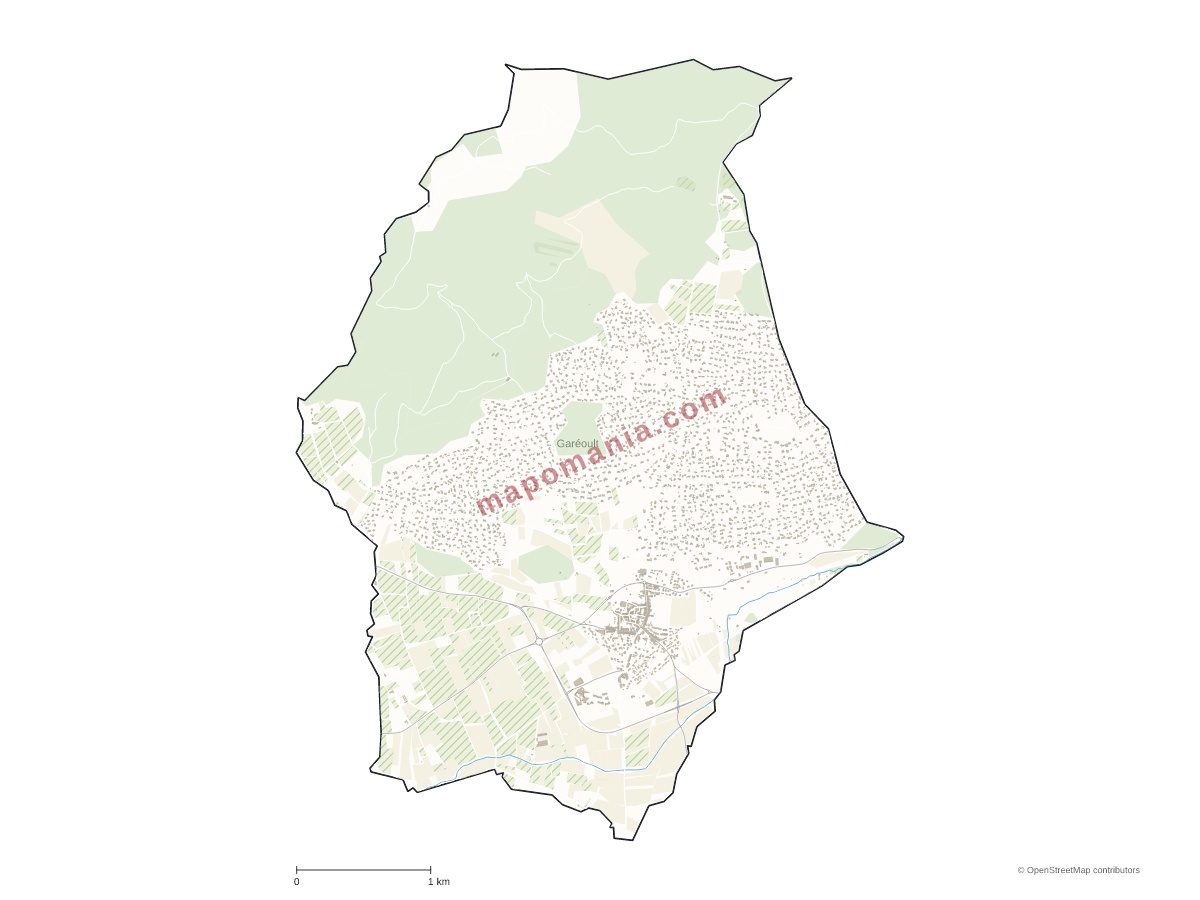 Carte de Garéoult à personnaliser