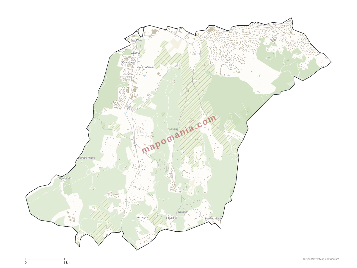 Carte de Gassin à personnaliser