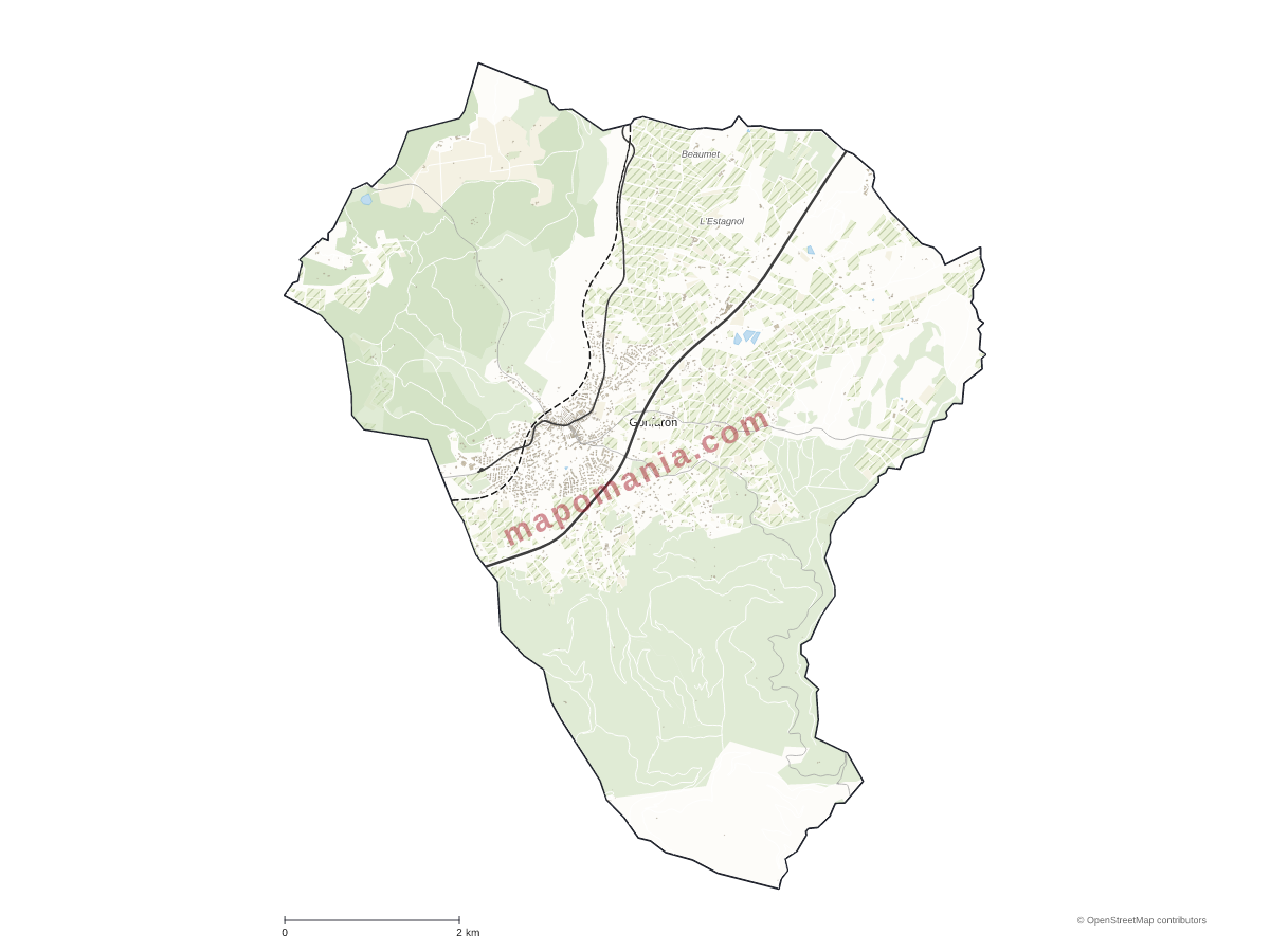 Carte de Gonfaron à personnaliser