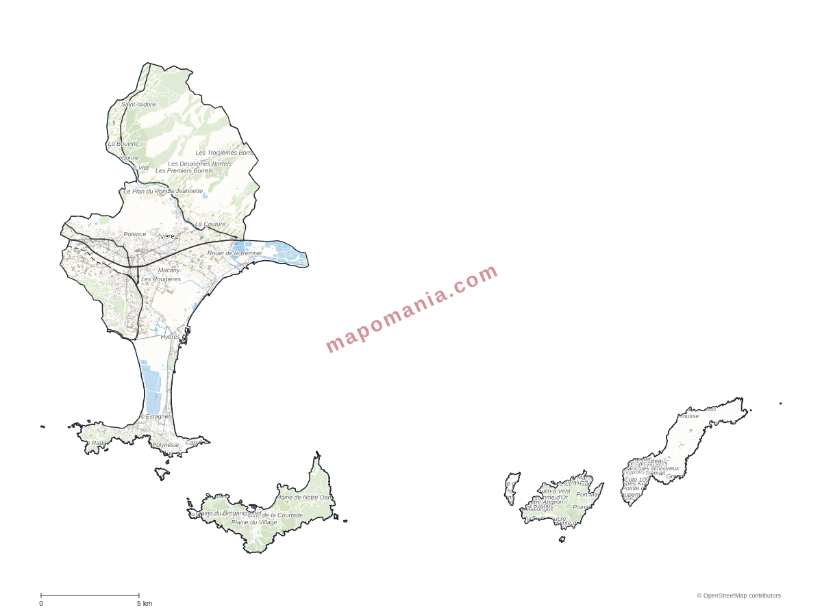 Carte de Hyères à personnaliser