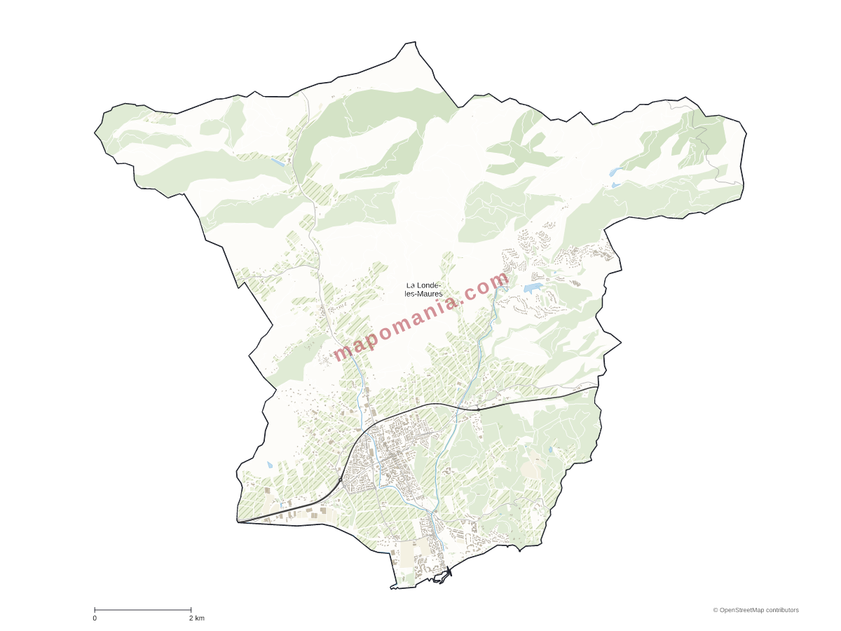 Carte de La Londe-les-Maures à personnaliser