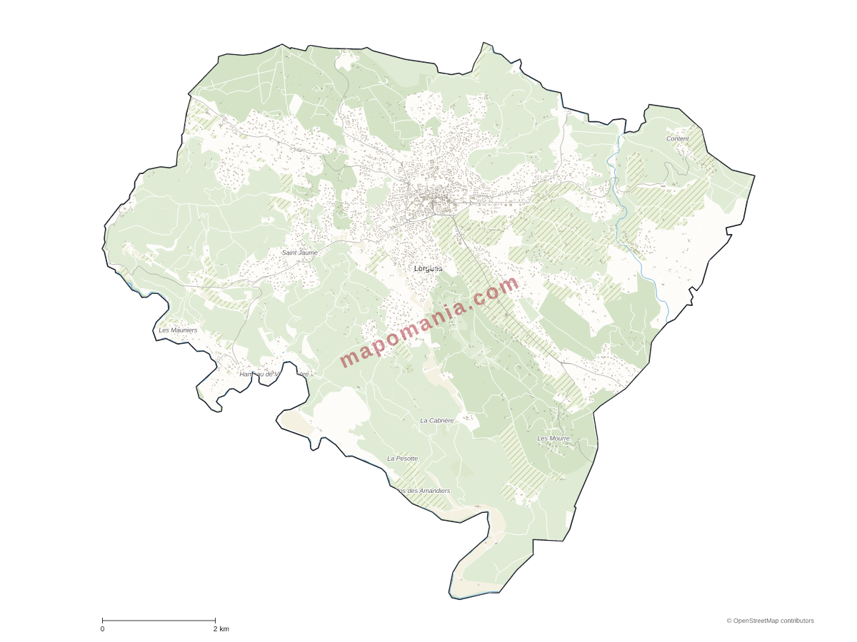 Carte de Lorgues à personnaliser