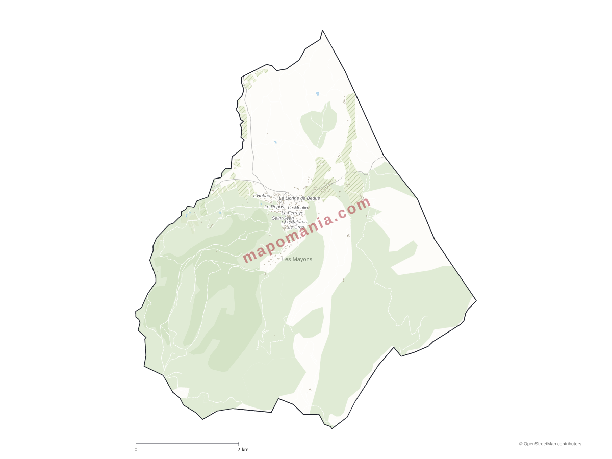 Carte de Les Mayons à personnaliser