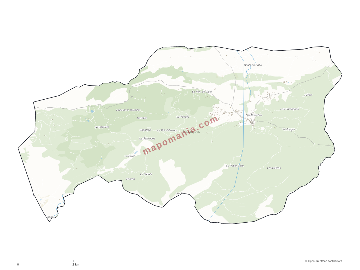 Carte de Mazaugues à personnaliser
