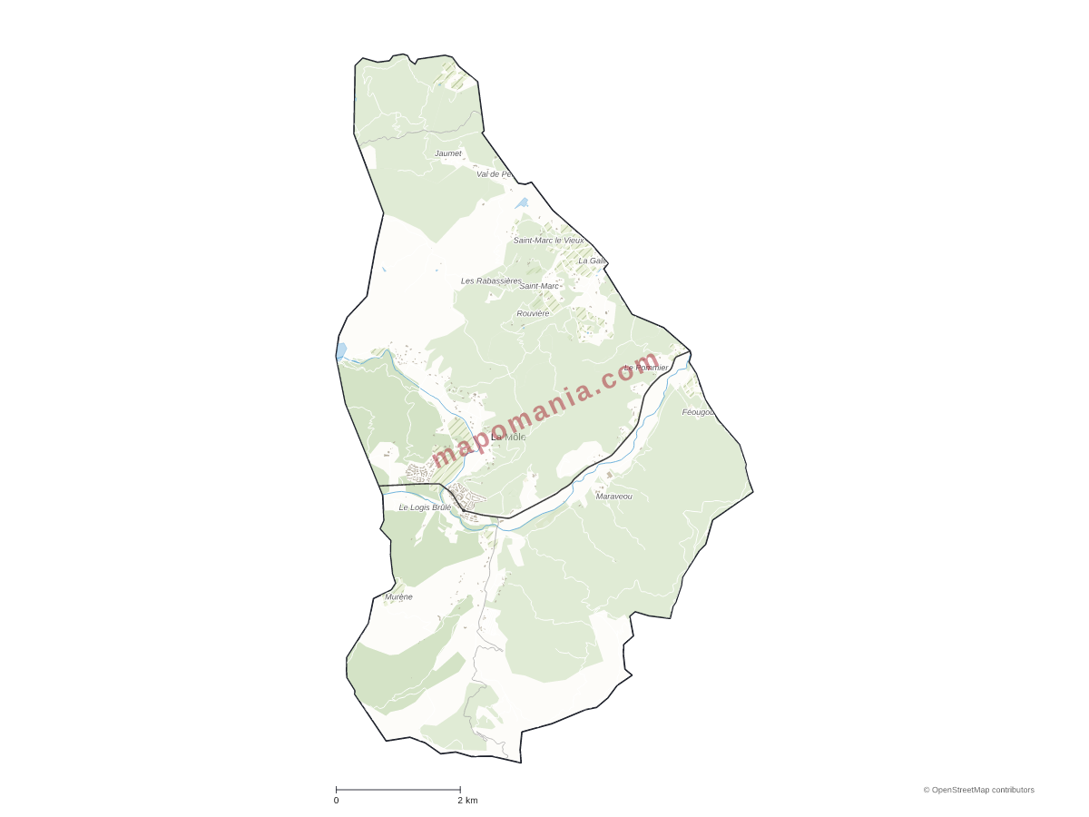 Carte de La Môle à personnaliser