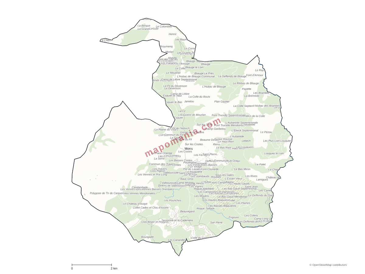 Carte de Mons à personnaliser
