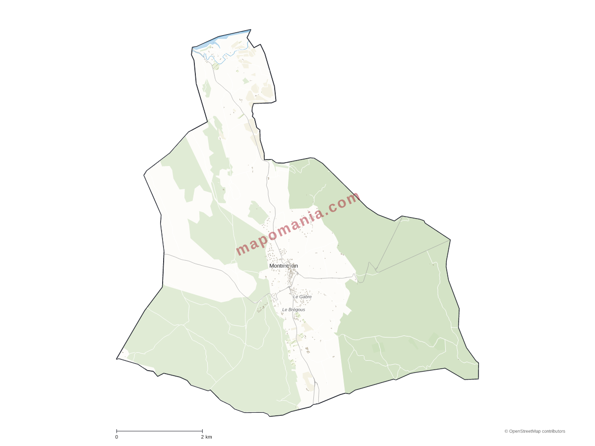 Carte de Montmeyan à personnaliser