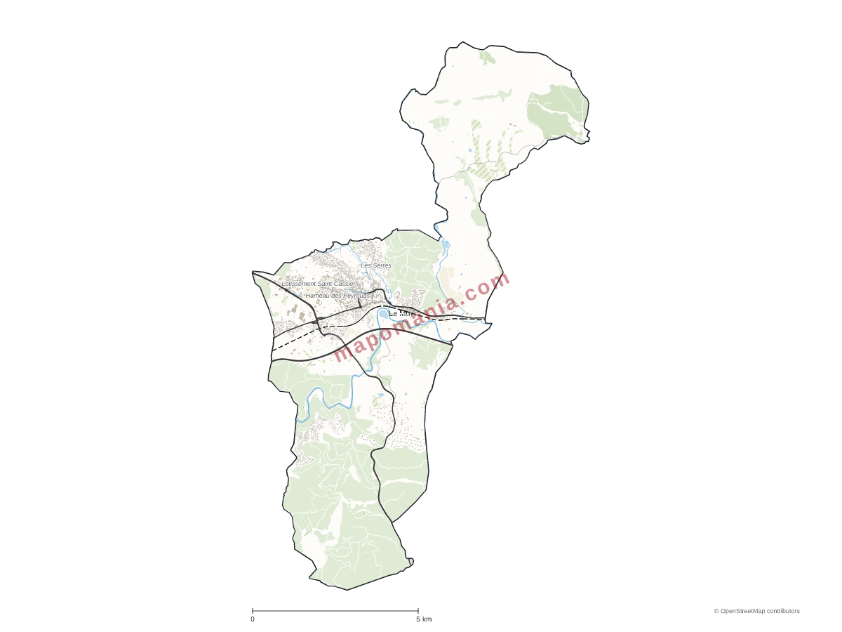 Carte de Le Muy à personnaliser