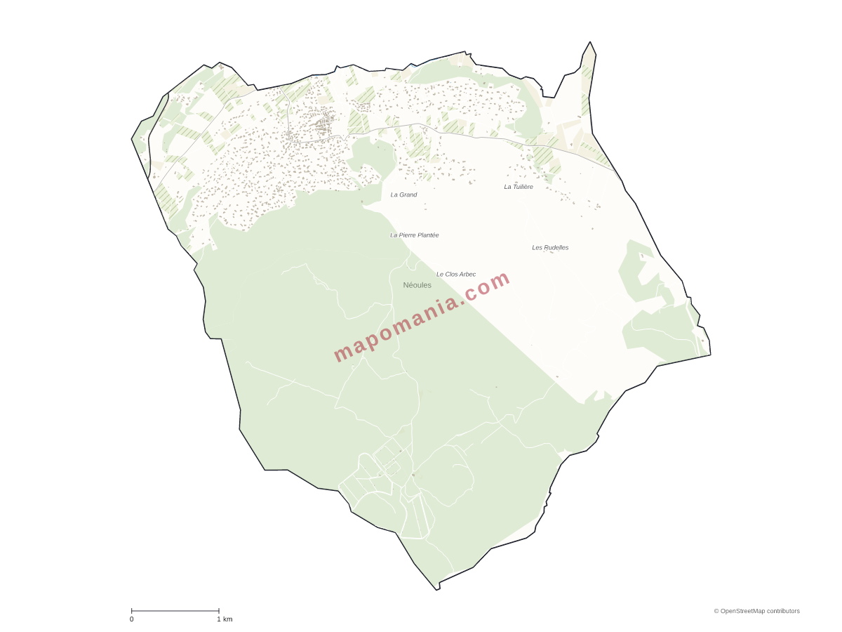 Carte de Néoules à personnaliser